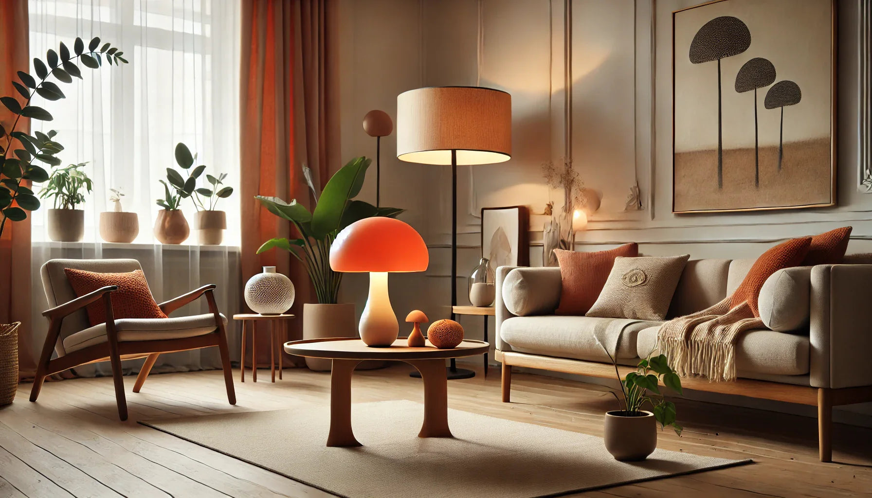 How to Style an Orange Mushroom Lamp for a Bold Accent