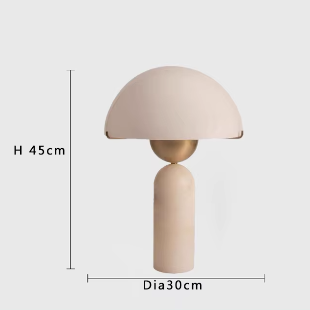 Alabaster Elegance Mushroom Table Lamp