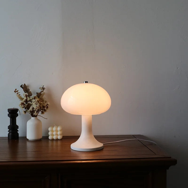Zenwood Oak & Frosted Glass Table Lamp