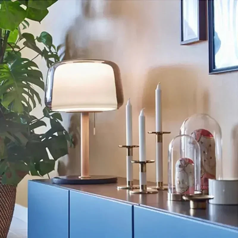 Prizm Double Glass Mushroom Table Lamp