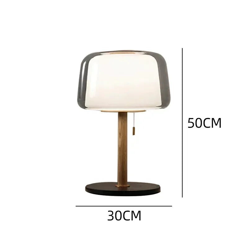 Prizm Double Glass Mushroom Table Lamp