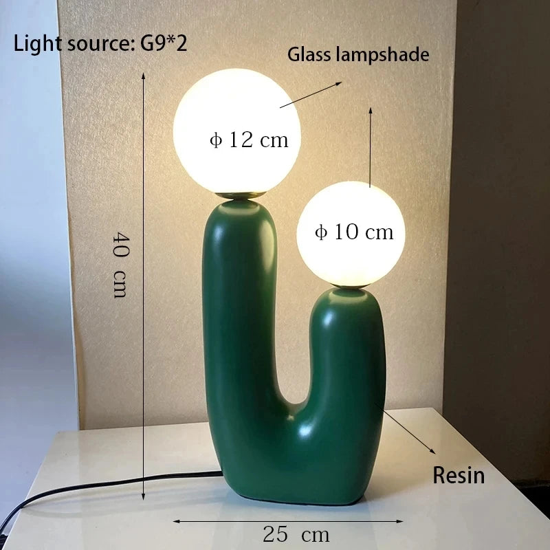 LunaBloom Double Globe Table Lamp