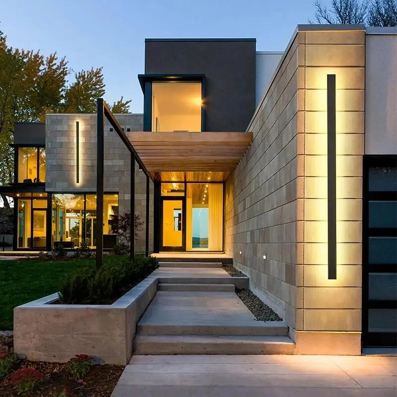 Sleek Waterproof White LED Wall Light