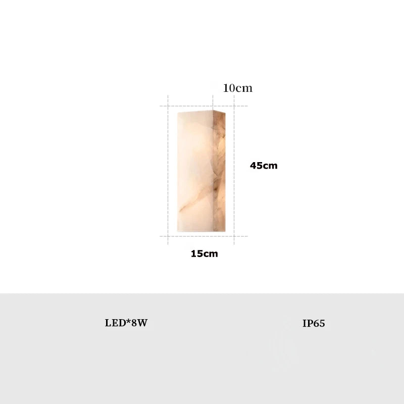 Natural Alabaster Indoor/Outdoor Wall Sconce