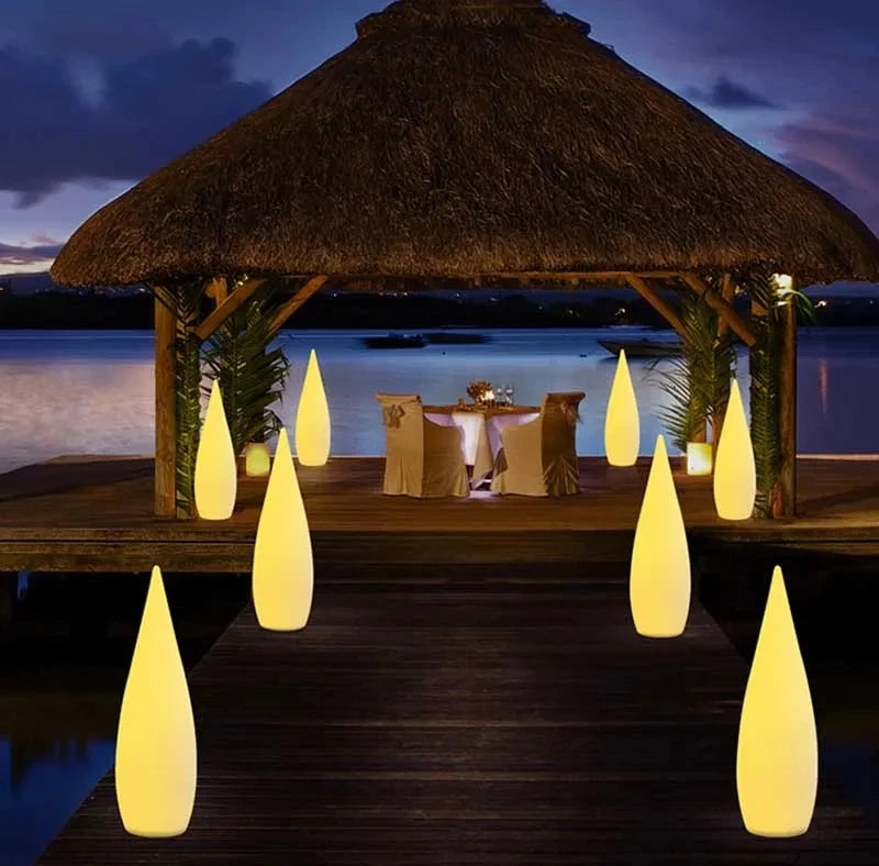 LUMINO DROP – Set of Four RGB Outdoor LED Floor Lamps