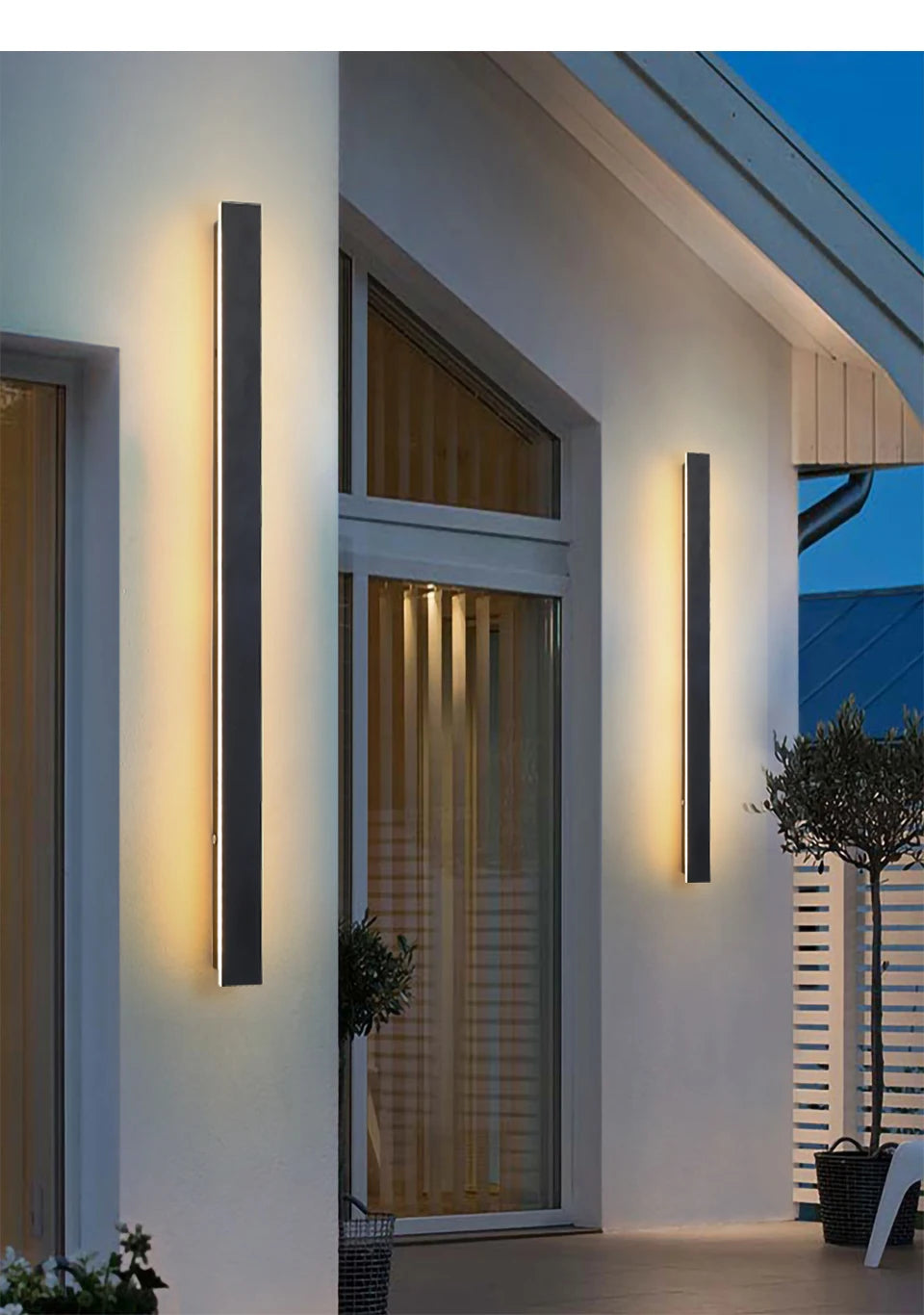 Sleek Waterproof White LED Wall Light