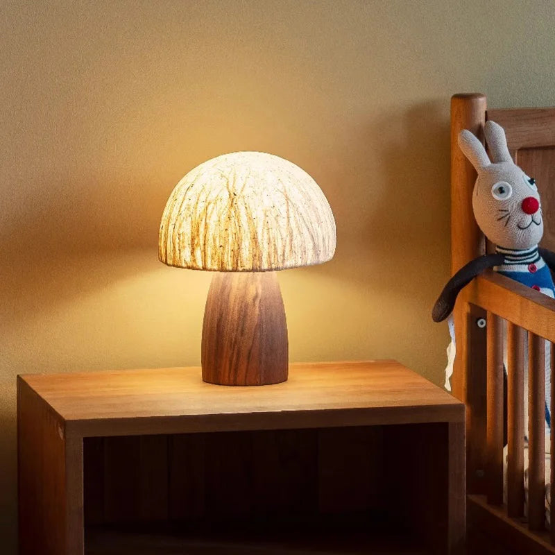 Shizuka Rice Paper Mushroom Table Lamp
