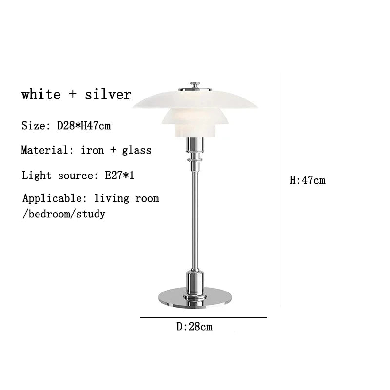 Glass Ring Mid-Century Table Lamp