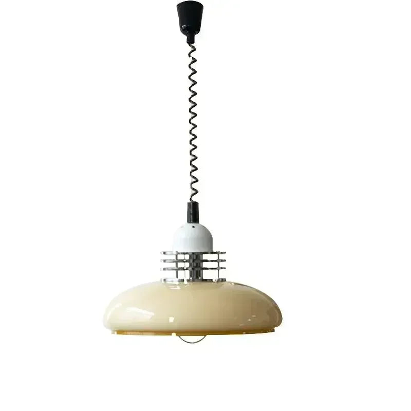 Bauhaus Retractable Glass Pendant Light
