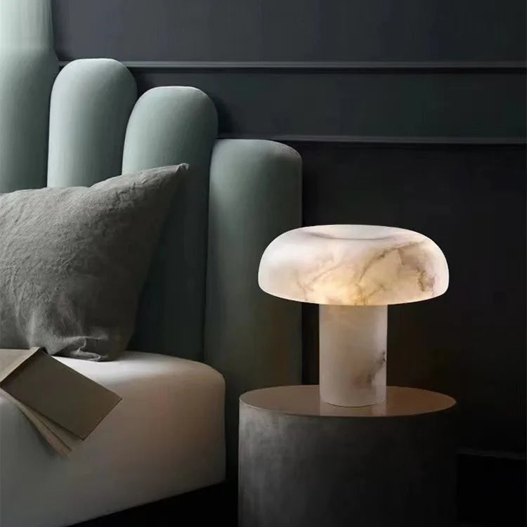Alabaster Solstice Mushroom Table Lamp – A Luminous Statement Piece