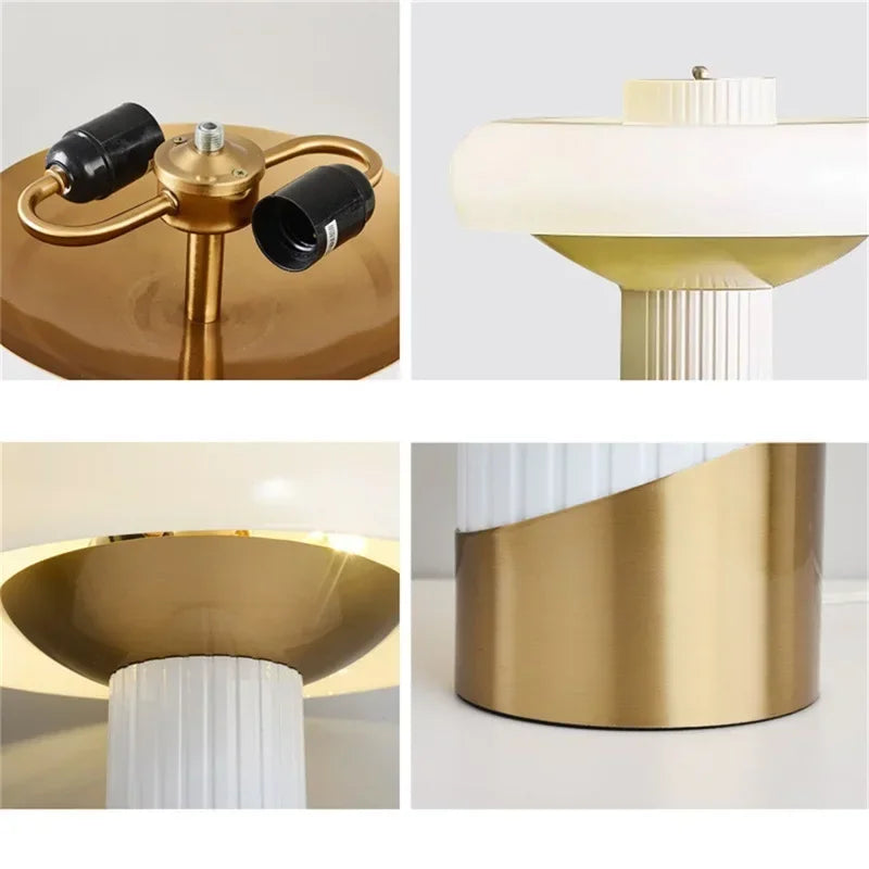 Frosted Halo Mushroom Table Lamp