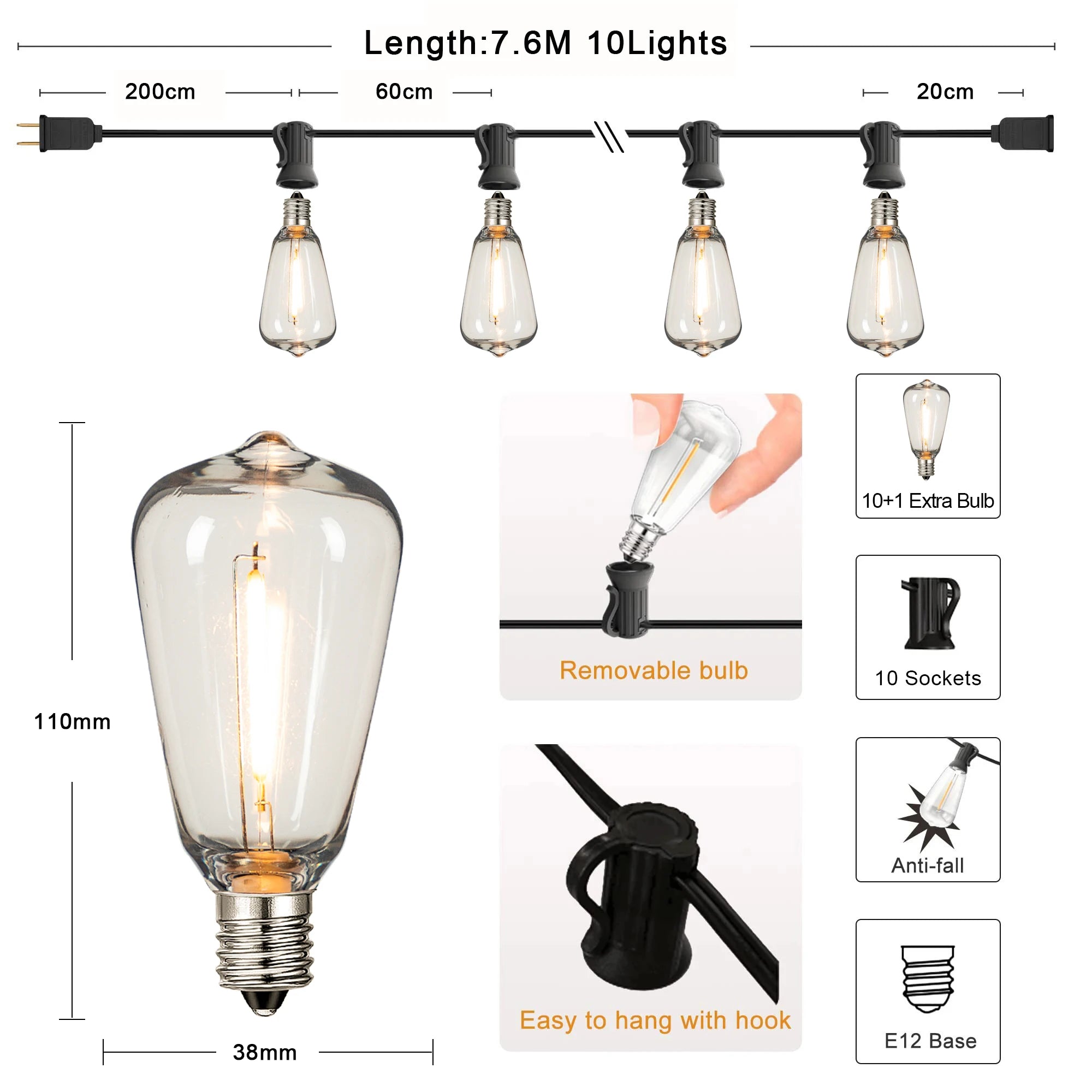 Vintage-Inspired Edison String Lights