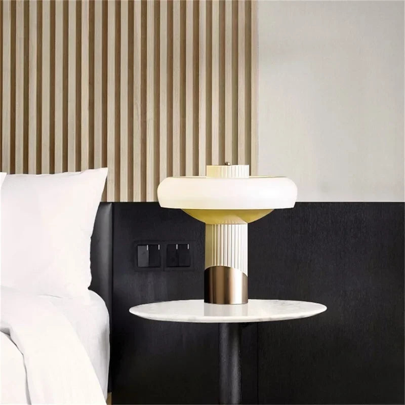 Frosted Halo Mushroom Table Lamp