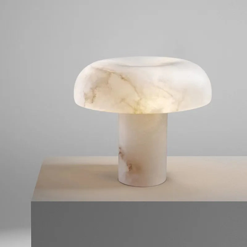 Alabaster Solstice Mushroom Table Lamp – A Luminous Statement Piece