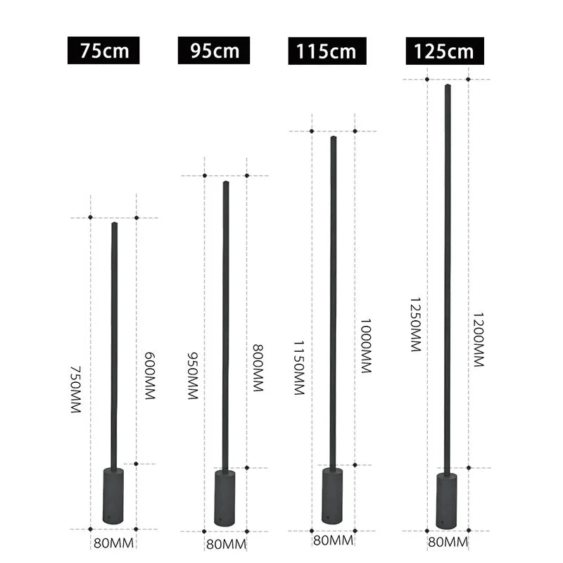 Modern Outdoor LED Column Light
