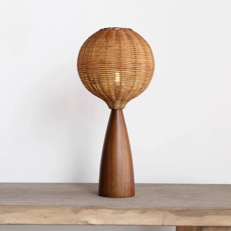 Aria Rattan Boho Table Lamp