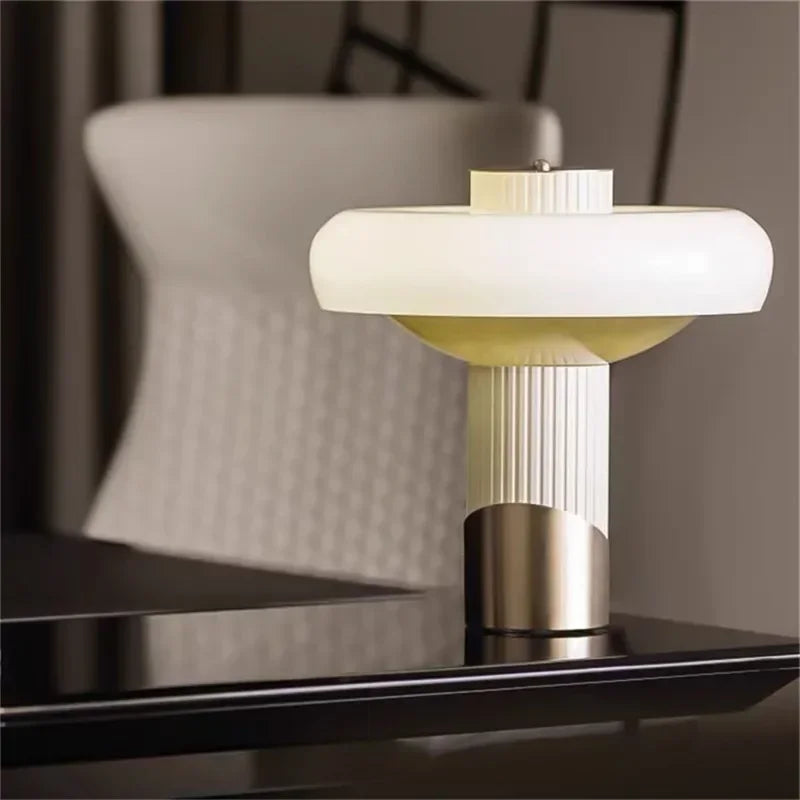 Frosted Halo Mushroom Table Lamp