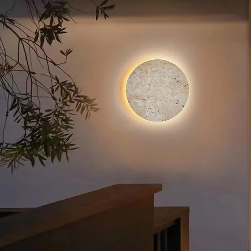 Solara Travertine LED Wall Sconce