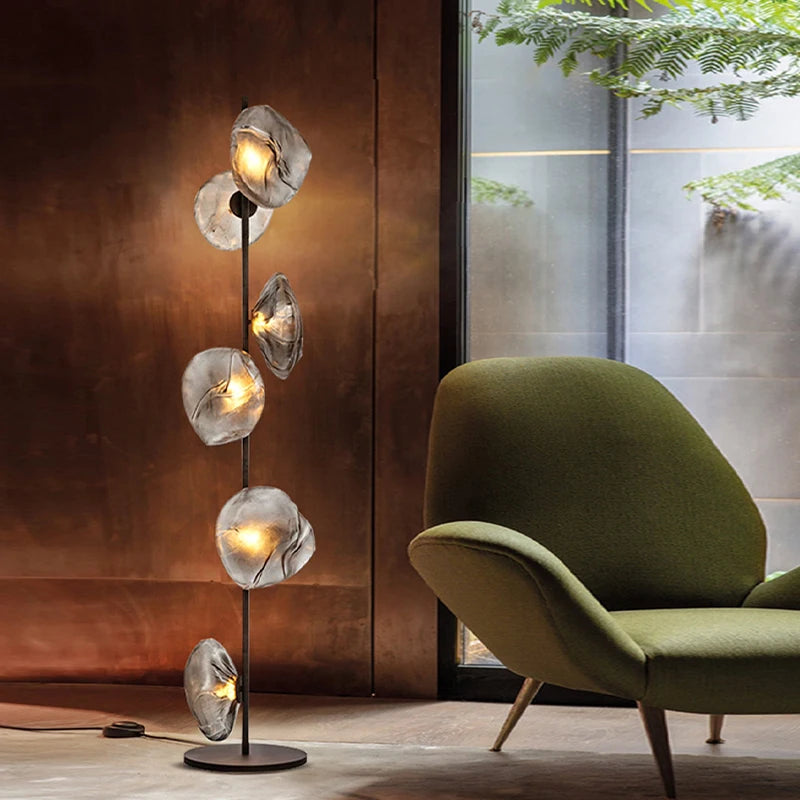 Nebula Sculptural Glass Floor & Table Lamp