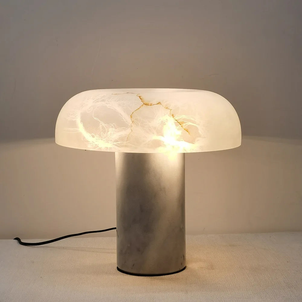 Alabaster Solstice Mushroom Table Lamp – A Luminous Statement Piece