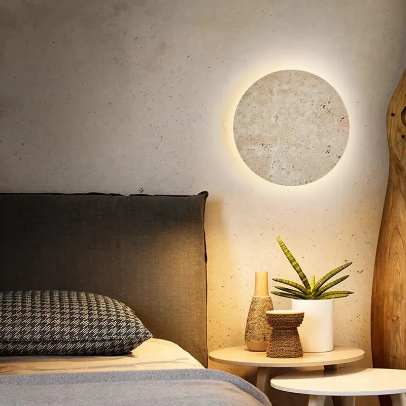Solara Travertine LED Wall Sconce