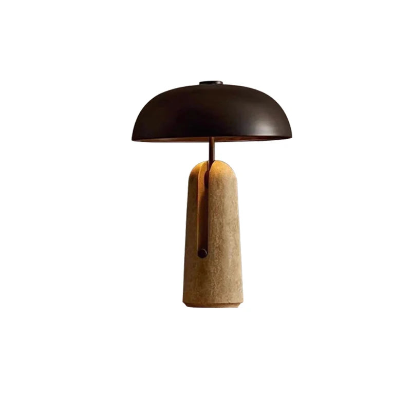 Verona Travertine Mushroom Table Lamp