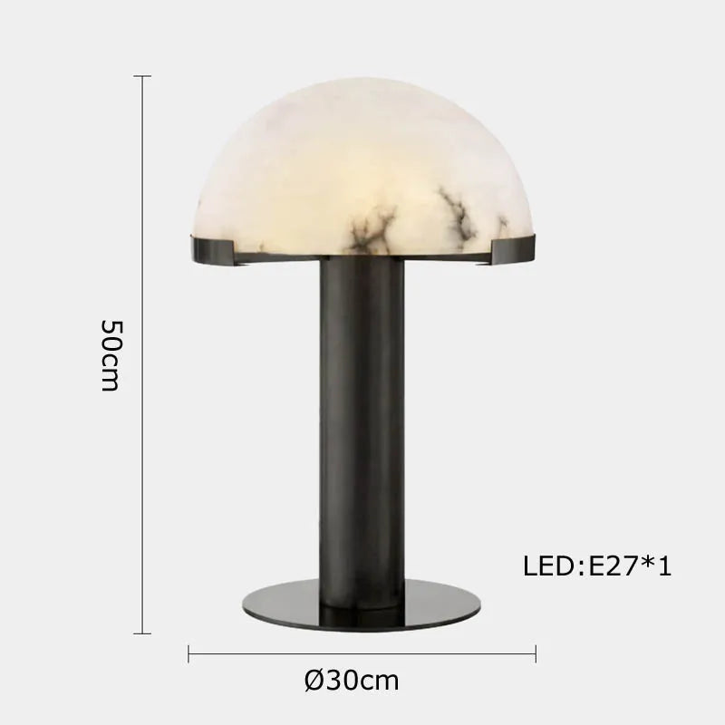 Spheros Alabaster Mushroom Table Lamp