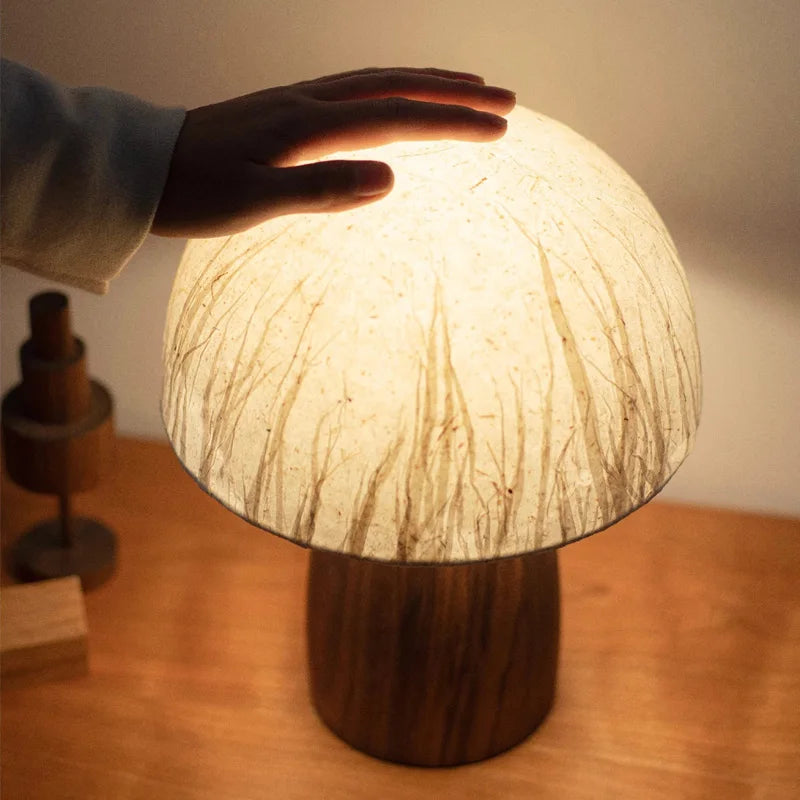 Shizuka Rice Paper Mushroom Table Lamp