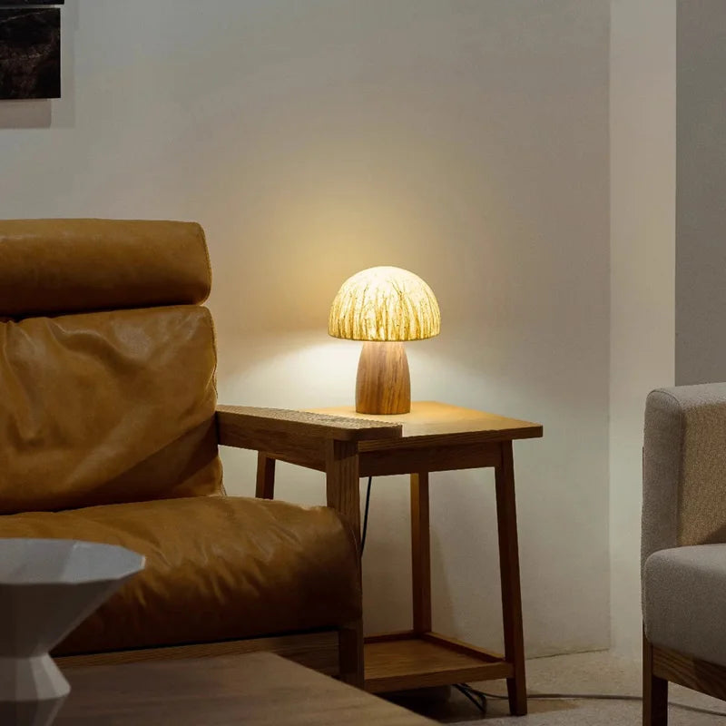 Shizuka Rice Paper Mushroom Table Lamp