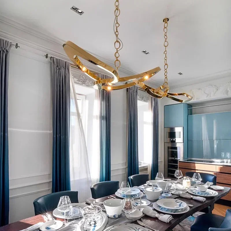 Liora Sculptural Metal Chandelier