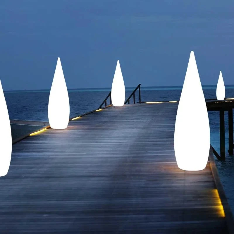 LUMINO DROP – Set of Four RGB Outdoor LED Floor Lamps