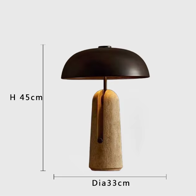 Verona Travertine Mushroom Table Lamp