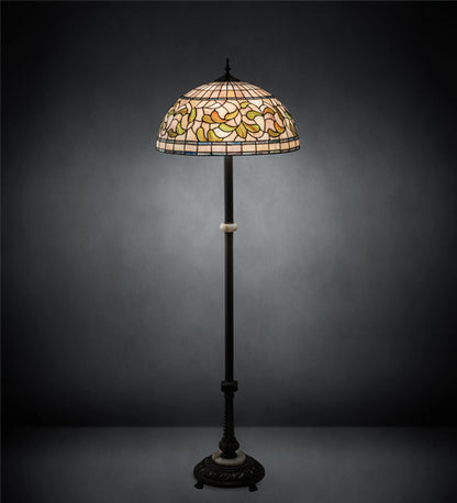 62" Wide Tiffany Turning Leaf Floor Lamp