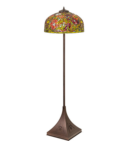 67" High Tiffany Poppy Floor Lamp