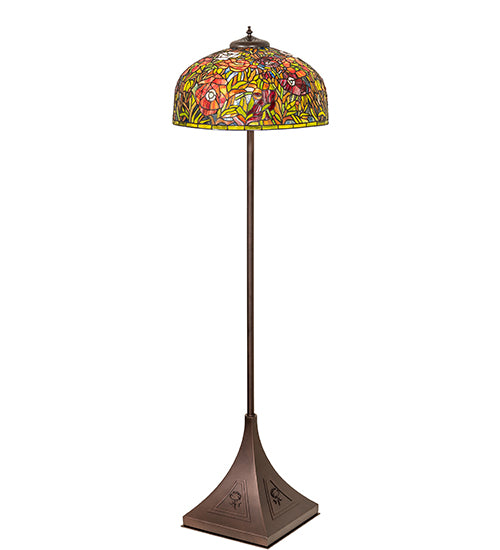 67" High Tiffany Poppy Floor Lamp