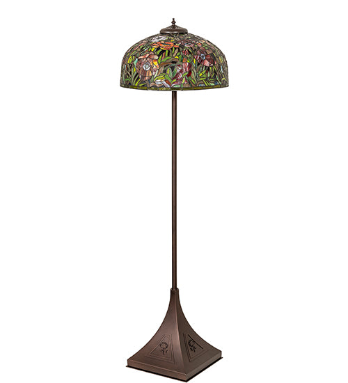 67" High Tiffany Poppy Floor Lamp