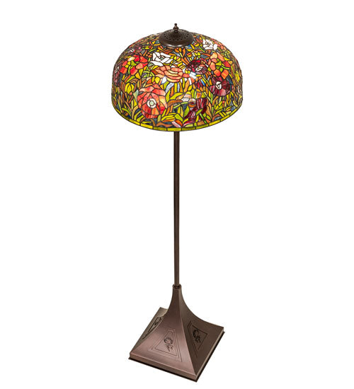 67" High Tiffany Poppy Floor Lamp