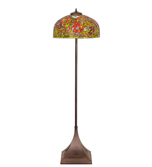67" High Tiffany Poppy Floor Lamp