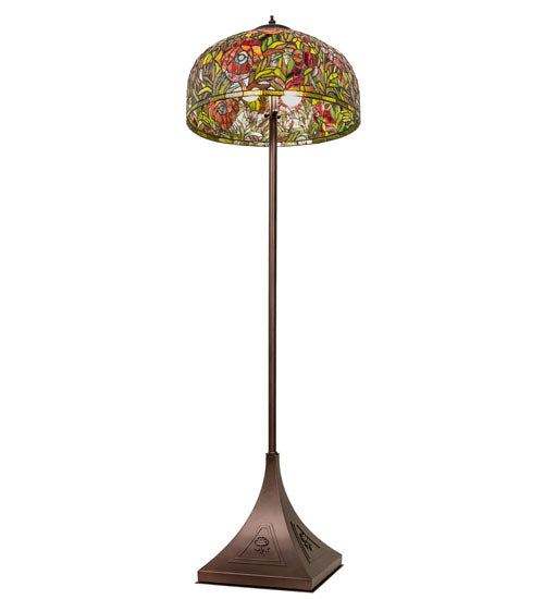 67" High Tiffany Poppy Floor Lamp