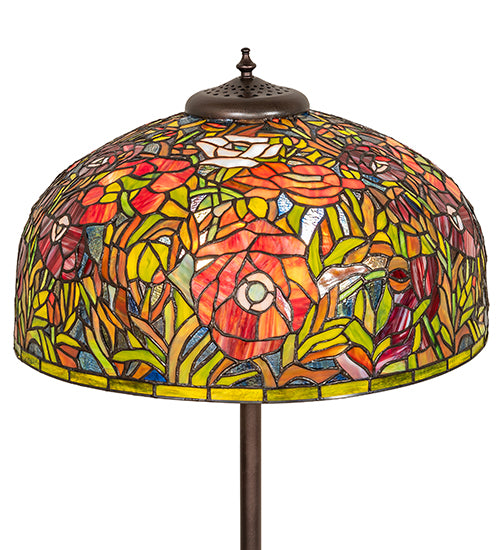 67" High Tiffany Poppy Floor Lamp