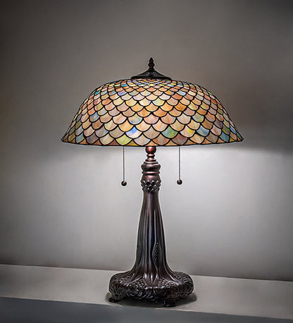 25" High Tiffany Fishscale Table Lamp