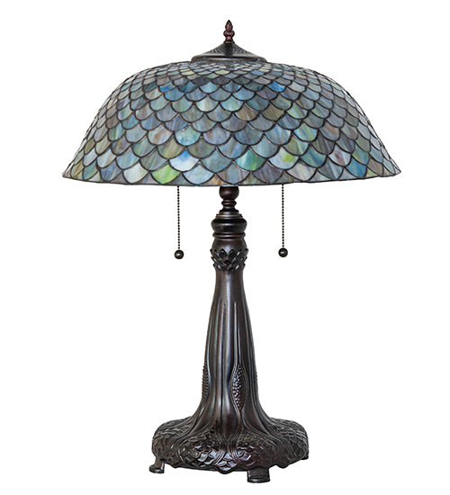 25" High Tiffany Fishscale Table Lamp