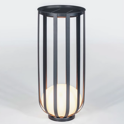 Solar-Powered Outdoor Lantern Planter