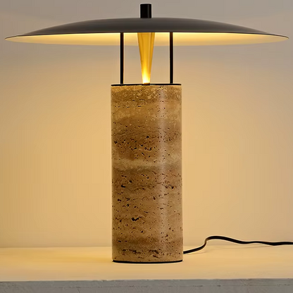 Solstice Travertine Table Lamp
