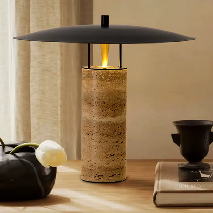 Solstice Travertine Table Lamp