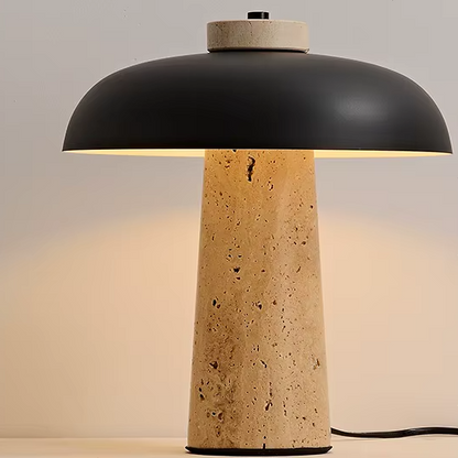 Luxury Travertine Mushroom Table Lamp
