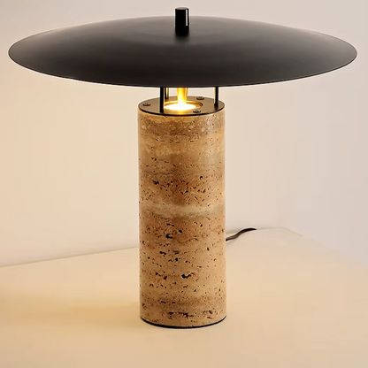 Solstice Travertine Table Lamp