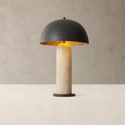 Pemgoss Travertine Mushroom Table Lamp