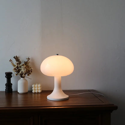 Zenwood Oak & Frosted Glass Table Lamp