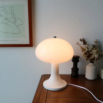 Zenwood Oak & Frosted Glass Table Lamp
